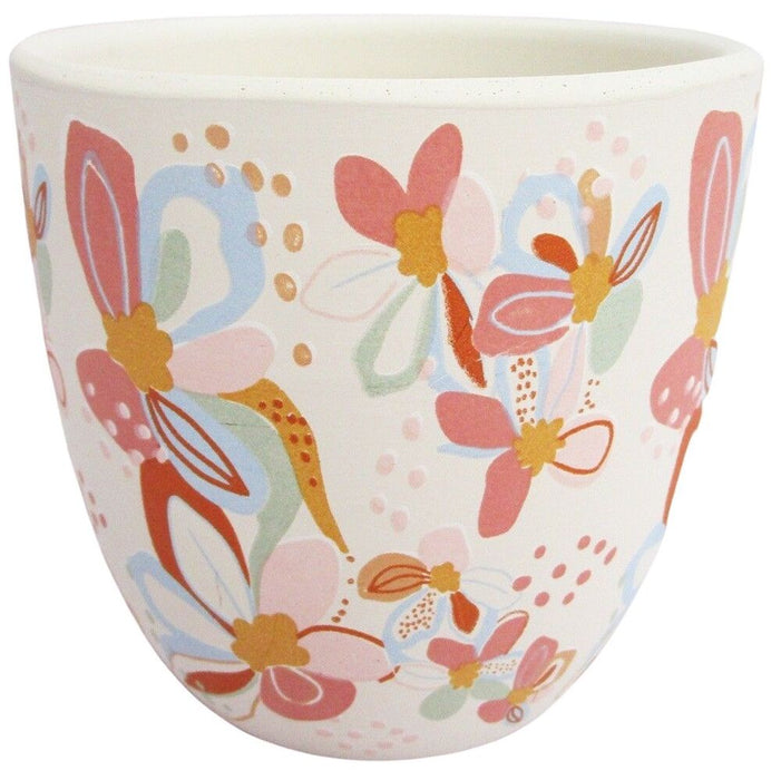 colourful floral discounted pot