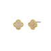 Pair of gold floral earrings 