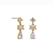 Gold earrings with gemstones 