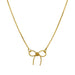 Gold bow-shaped pendant necklace 