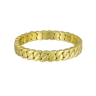 Gold chain-style bracelet tiger tree