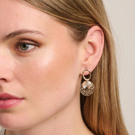 gold earring tiger tree