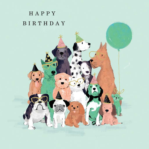 dog party birthday card for dog lovers