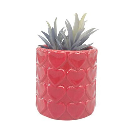 red heart planter
