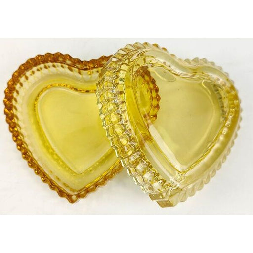 heart shaped glass container