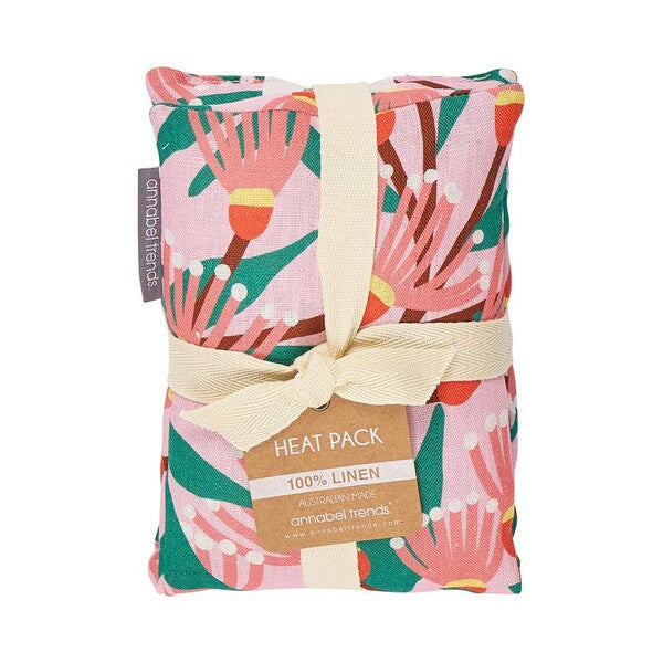 linen Heat pack with floral pattern 