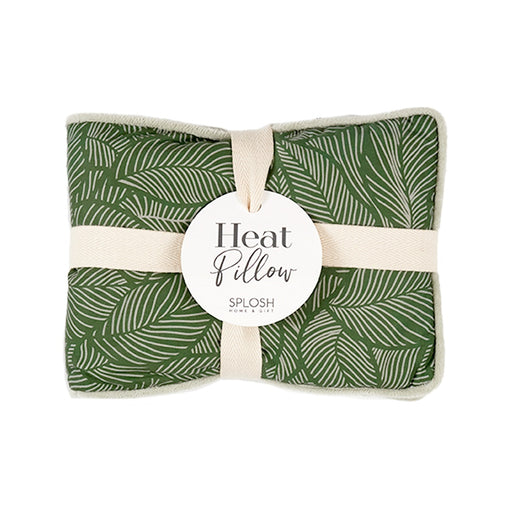 heat pack pillow green leaves print