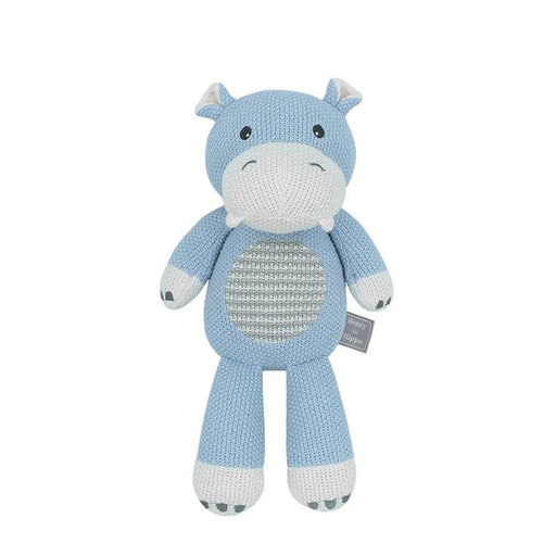 henry the hippo knitted baby toy hippopotamus