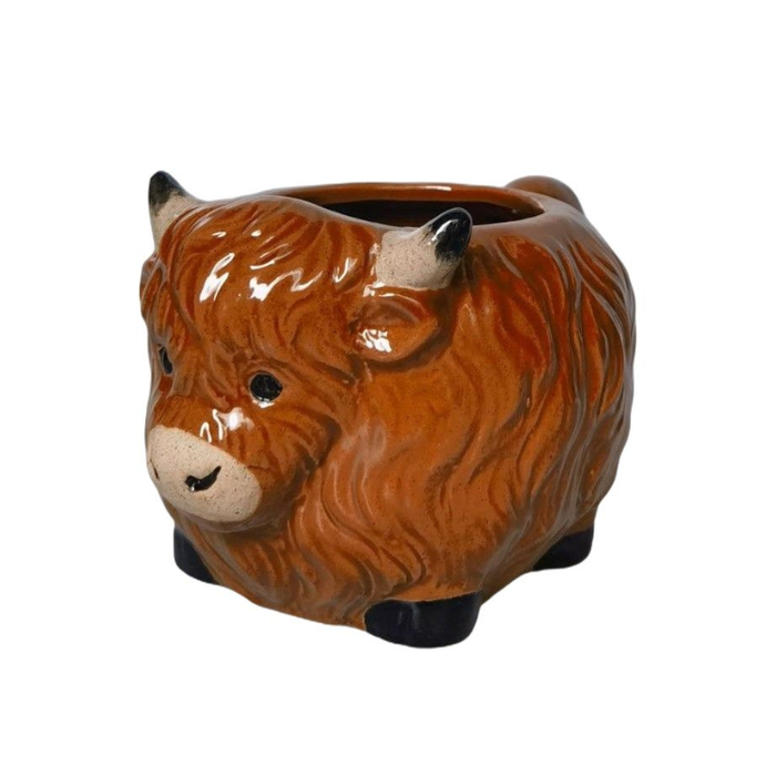 Highland Cow Mug Brown 10cm