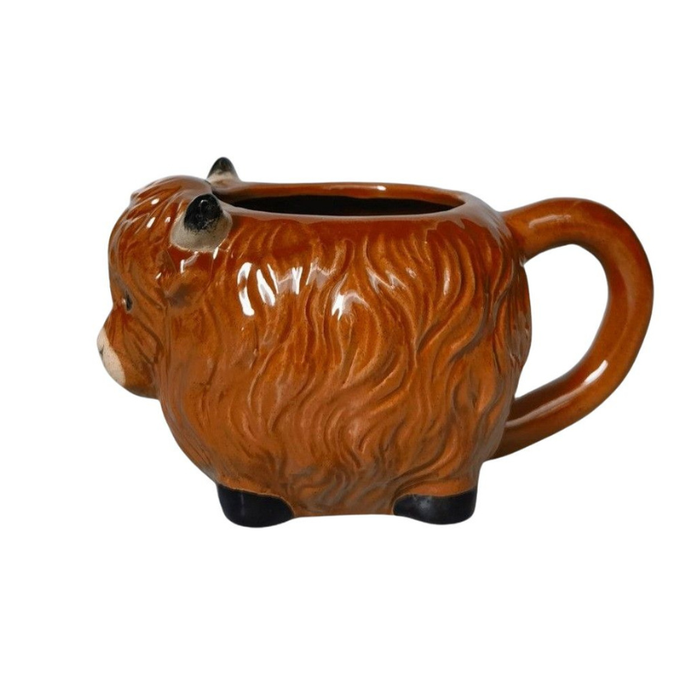 Highland Cow Mug Brown 10cm