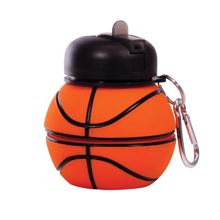 Discovery Zone Collapsible Basketball Sports Drink Bottle