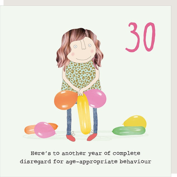 Rosie Girl 30th Disregard Card