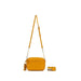 mustard handbag with multiple shoulder straps
