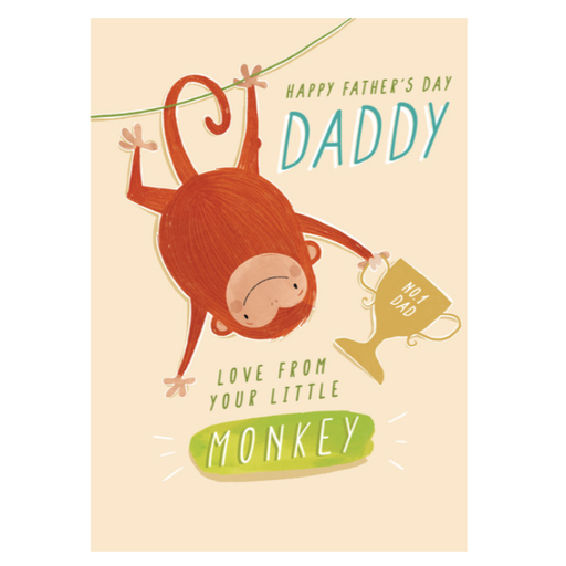 Little monkey Fathers day card