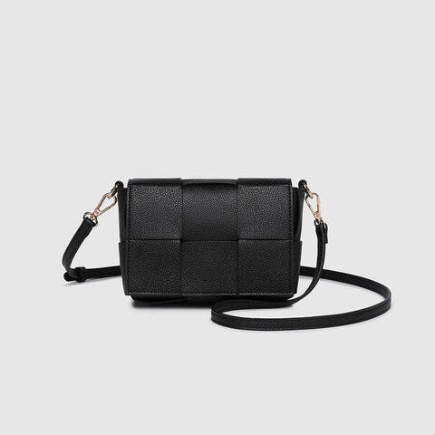 Black woven handbag louenhide josephine