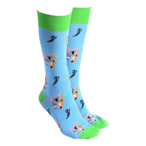 blue koala and baby australian animals socks