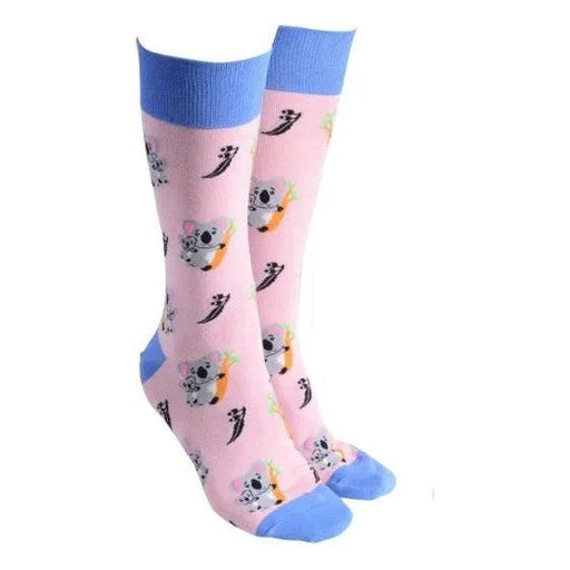 pink koala and baby australian animals socks