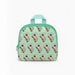 Small backpack with koala pattern on a light green background