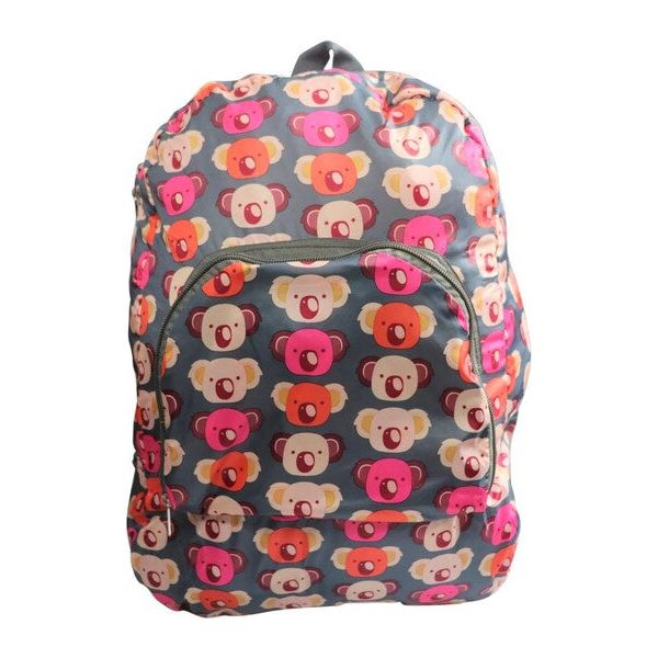 koala heads foldable backpack for travelling australian souvenir