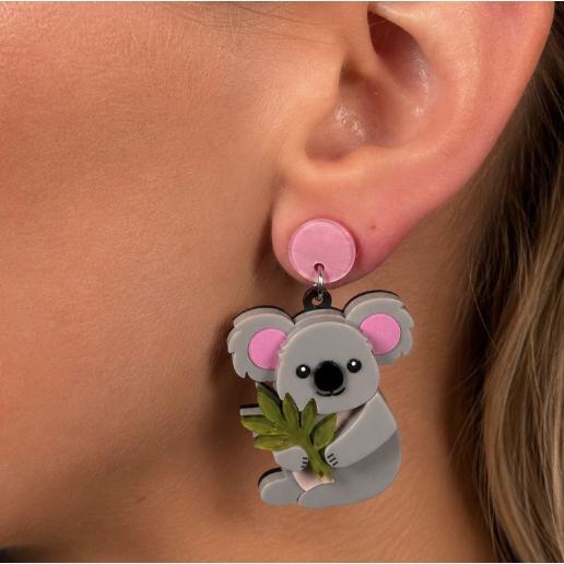 Iris Koala Earrings