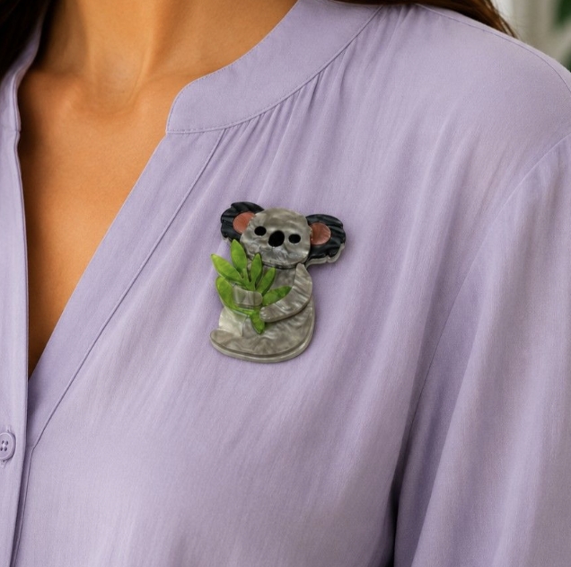 Iris Koala Brooch