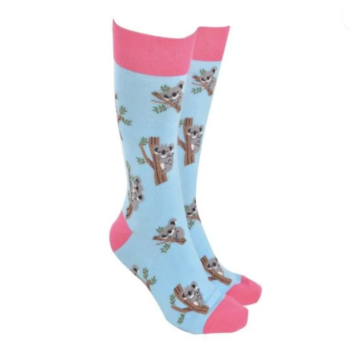 Sock Society Koala in Tree Socks Light Blue