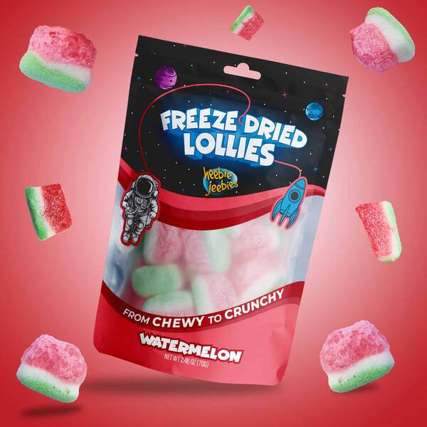 freeze dried watermelon lollies