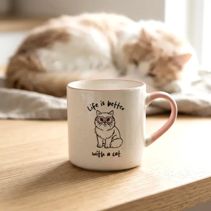 Loved By My Life Is Better With A Cat Mug