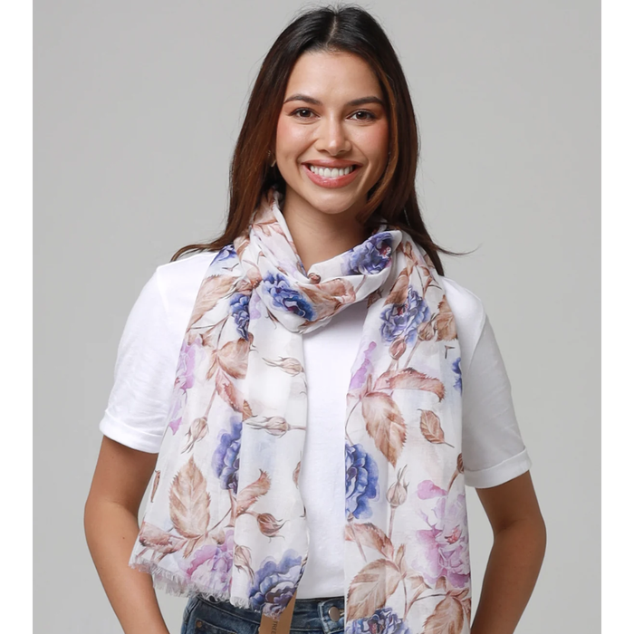 Floral Mauve Scarf