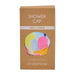 good vibes linen colourful shower cap