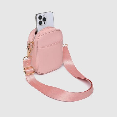 Pink crossbody bag for phone louenhide lyla