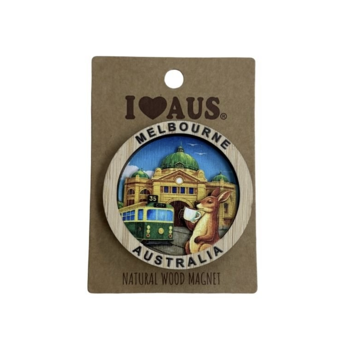 Melbourne Cityscape & Tram Magnet