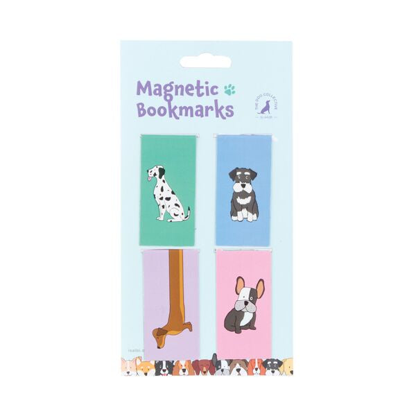 4 magnetic bookmarks dog pictures