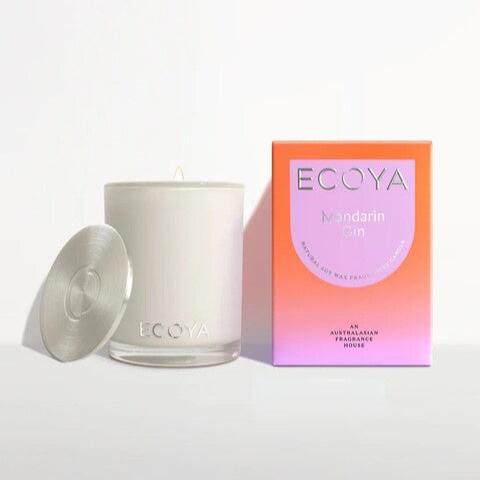 mandarin gin ecoya frangranced candle long burn time