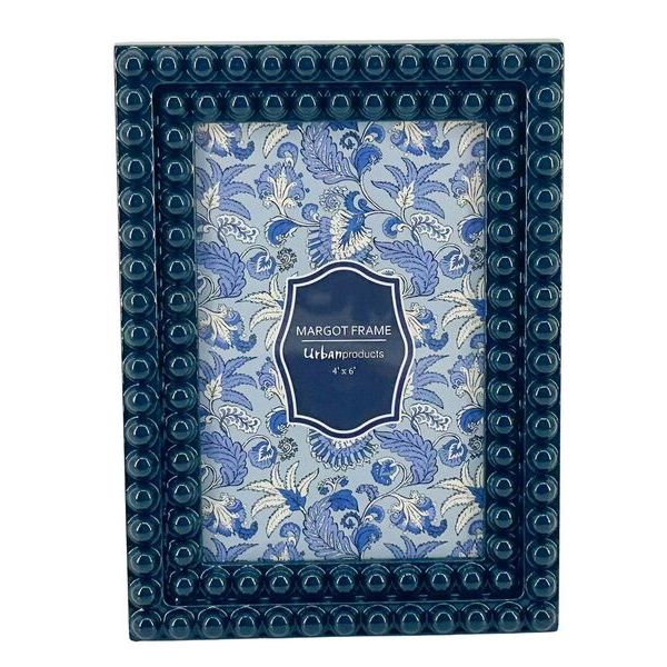 Decorative blue frame with floral pattern and 'Urban products' branding