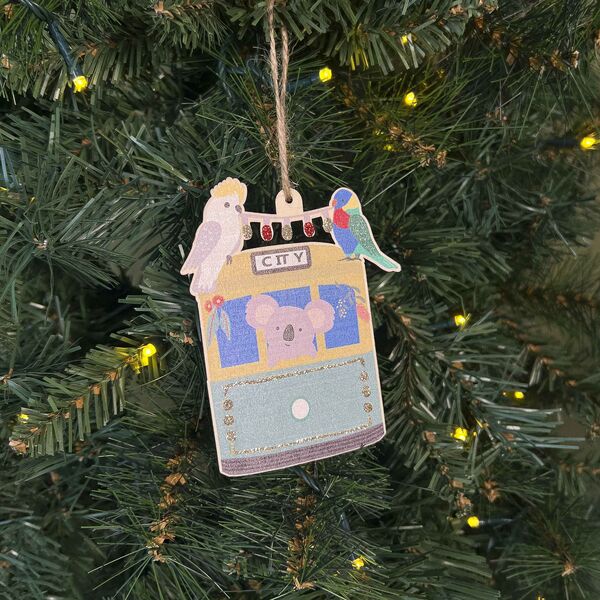 melbourne tram christmas ornament