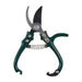 Gardening shears with green handles 