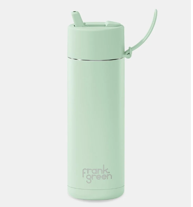 Frank Green 20oz Reusable Bottle with Flip Straw Lid Mint Gelato