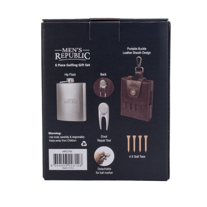Golfers Luxury Hip Flask Set