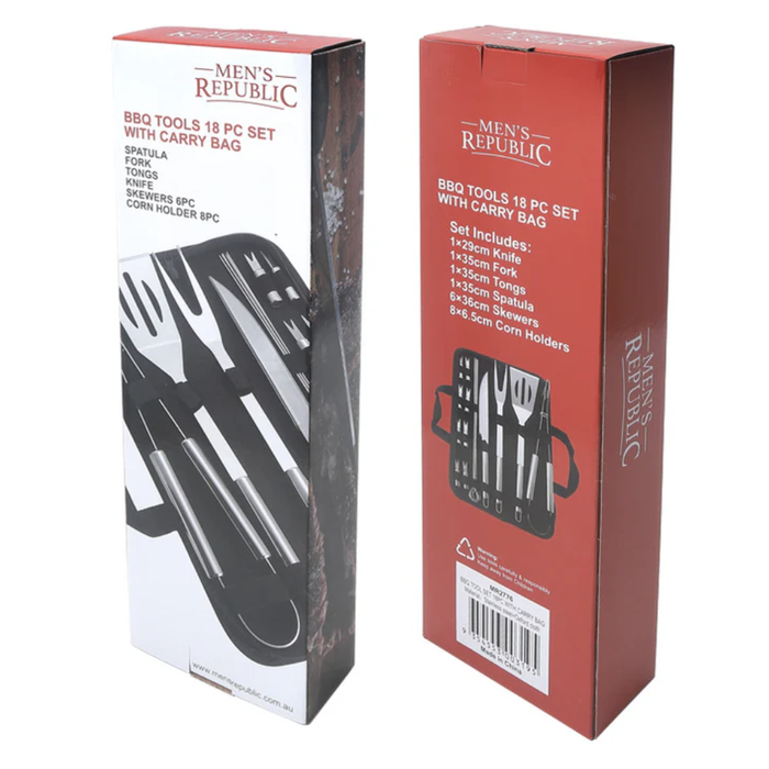18 Piece BBQ Tool Set in Carry Bag