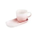 pink matching mug and plate set