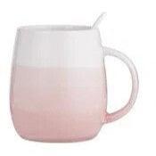 pink mug with spoon