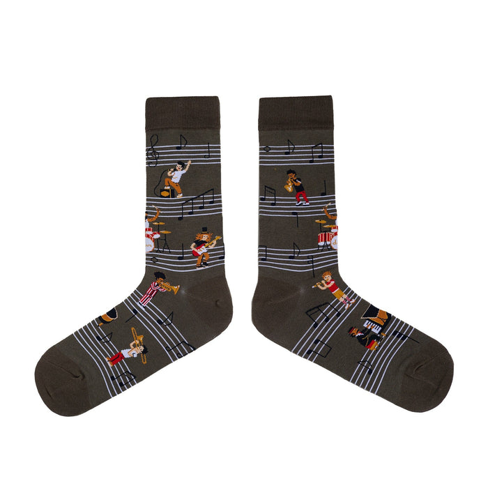 Semi-Tone Deaf Music Socks Mens