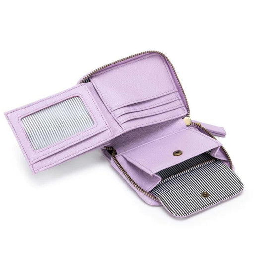 mini purple lilac ladies purse wallet