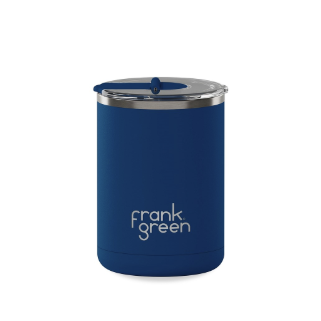 Frank Green 12oz Ceramic Coffee Cup with Hinge Lid Deep Ocean