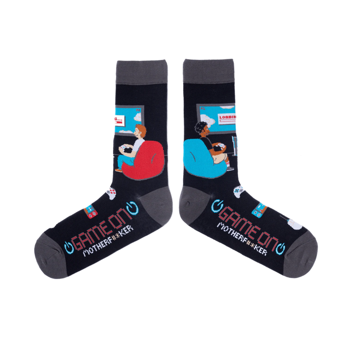 Talk Nerdy To Me Video Game Socks Mens