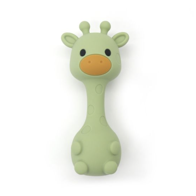 Little Mallow Olive Giraffe Rattle & Teether
