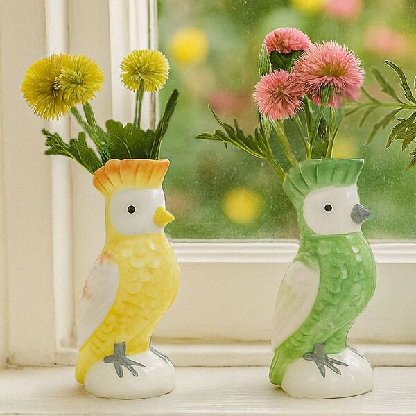 bird vases