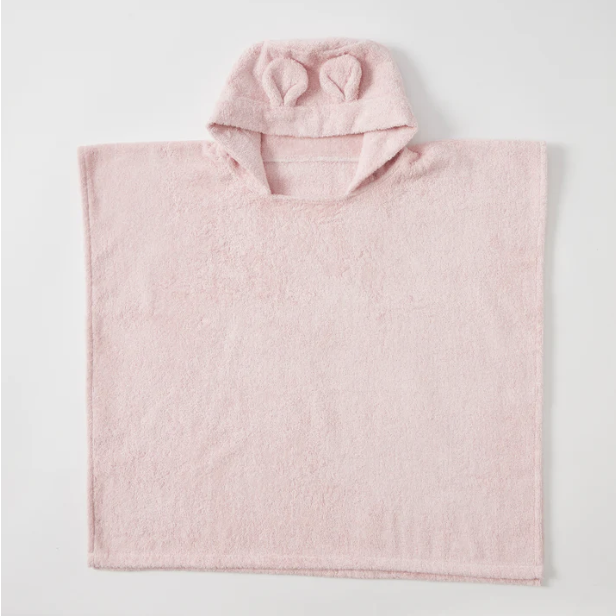 Sunshine Pink Hooded Poncho