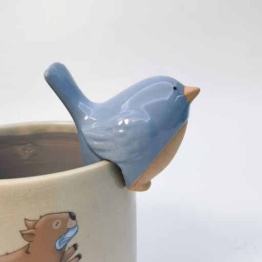 blue bird pot hanger